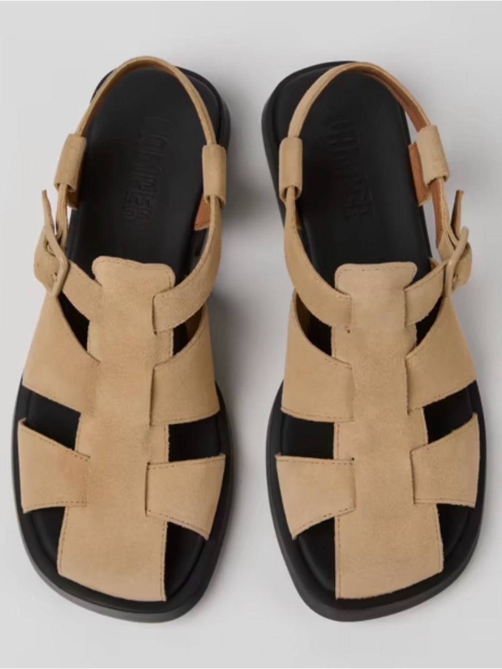 Camper Dana Beige Nubuck Sandals size US 7/EU 37